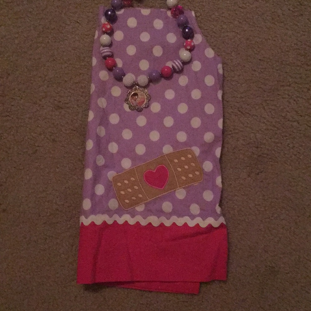 Doc mc stuffins pillowcase dress with necklace